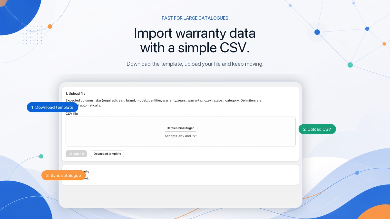 CSV-Import der Garantiedaten in FloziWarranty